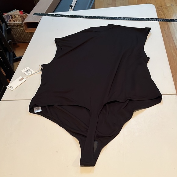 Good American size 14-16 black mock turtle neck power thong bodysuit NWT - Picture 6 of 11
